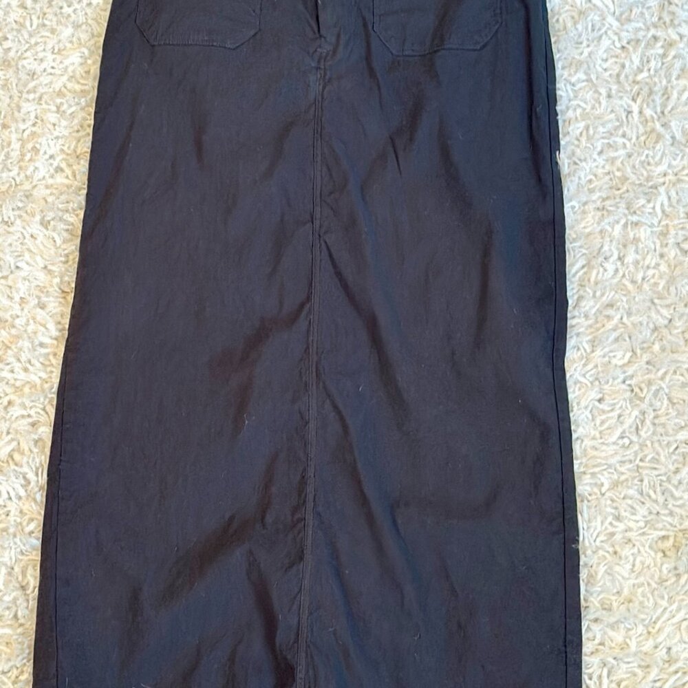 Maeve By Anthropologie The Colette Maxi Skirt Women's Size M Black Stretch - Picture 9 of 10